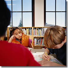 classroom, kids drawing