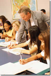 teacher, students, classroom