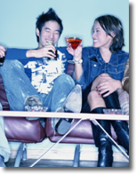 woman and man drinking alcohol