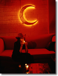 woman smoking in a nightclub