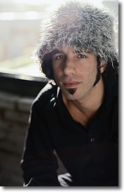 man wearing fur hat